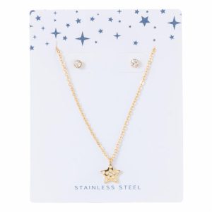 Juego De Bisutería Diseño Estrella STAINLESS STEEL 4 Piezas