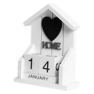 Calendario Decorativo Diseño Casita De Madera SKYLARK 12.2X4.8X15.8 Cm