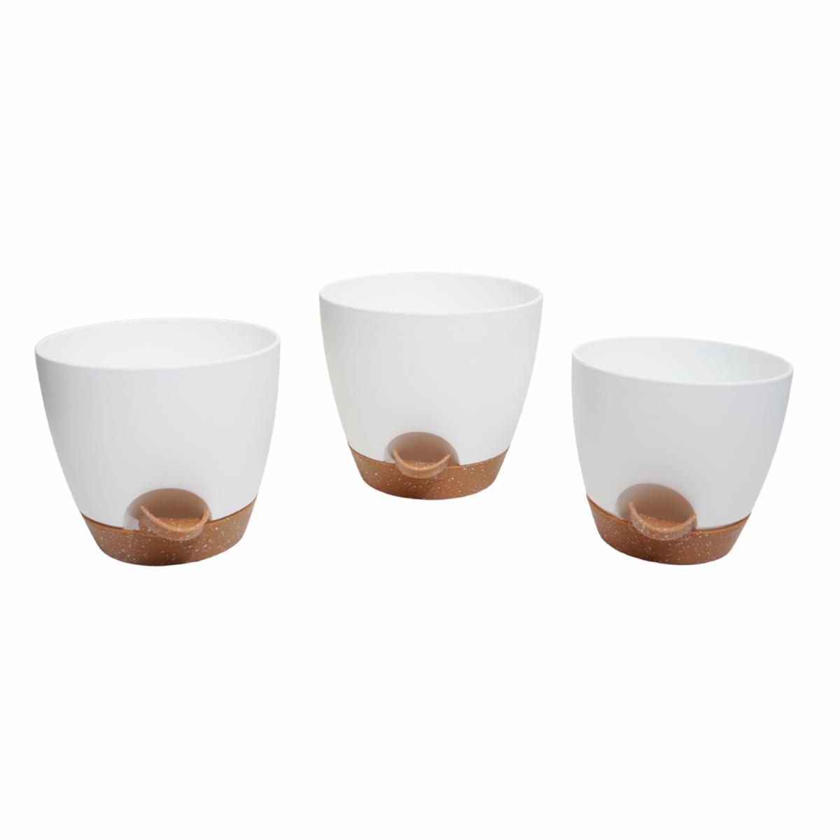 Set Macetas Con Auto Regadero SKYLAR 3 Piezas