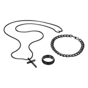 Juego De Bisutería Para Hombre Chain SKYLARK Negro