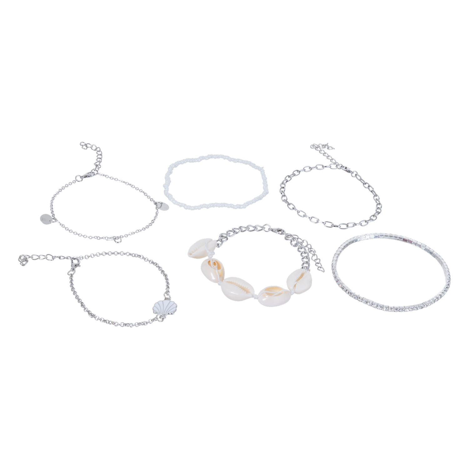 Pulseras Diseño Conchas Set SKYLARK X 6 Piezas