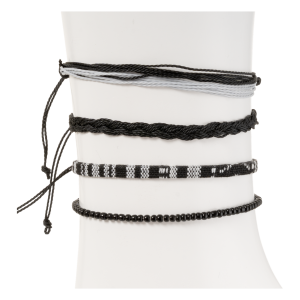 Pulseras Hilo Negro Set SKYLARK X 4 Piezas