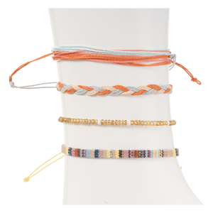 Pulseras Hilo Naranja Set SKYLARK X 4 Piezas