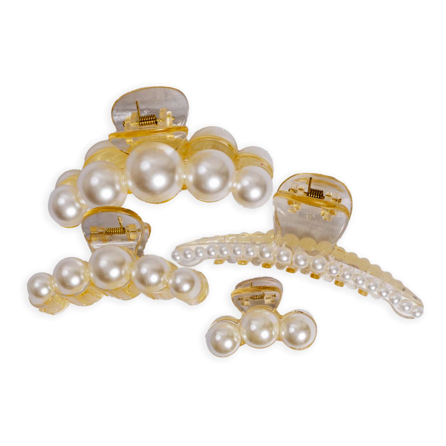 Vinchas Tipo Gancho De Cabello Con Perlas Dorado SKYLARK X 4 Uds