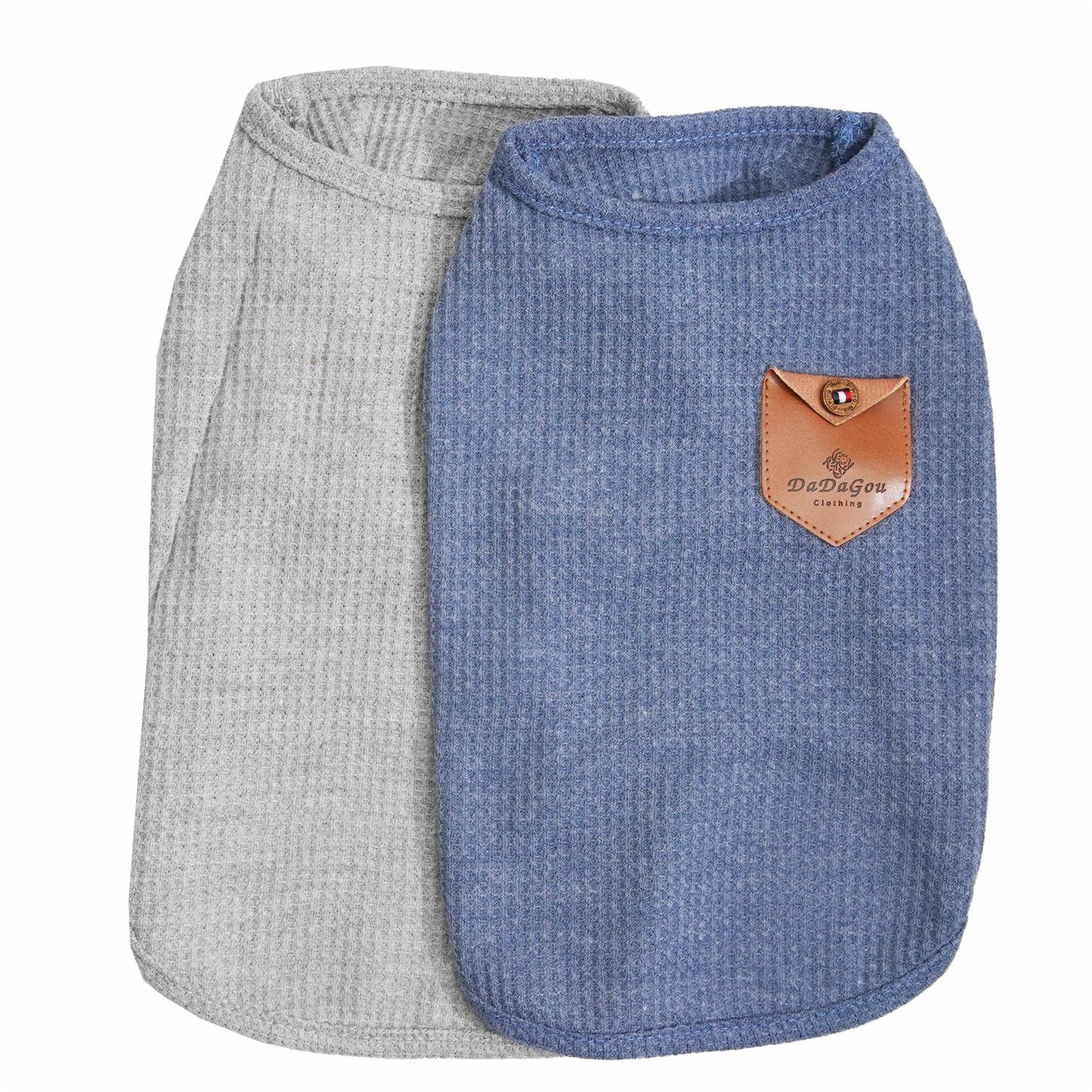 Saco Para Perro Azul Y Gris 2 Piezas DADAGOU Talla Mediano