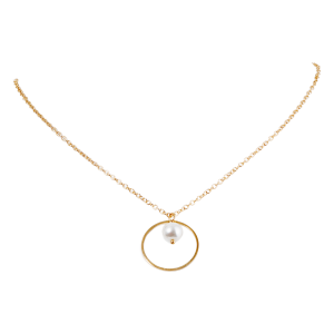 Collar Para Dama Argolla Y Perla SKYLARK 1 Pieza