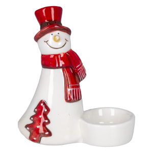 Adorno Navideño Candelabro Snowman JOY 1 Pieza