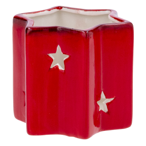 Candelabro Navideño Rojo Estrella JOY Cerámica