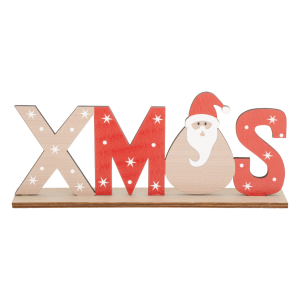 Decoración Para Mesa Navideño Papa Noel De Madera JOY 22X9X4 CM