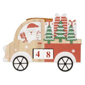 Decoración De Mesa Papa Noel En Camión JOY 21X15X1 CM