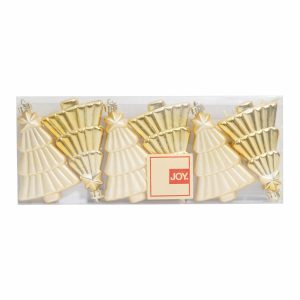 Adornos Navideños Colgantes Árbol Dorado Set JOY