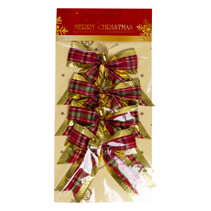 Lazos Navideños Set Dorado Y Rojo JOY X 4 Uds