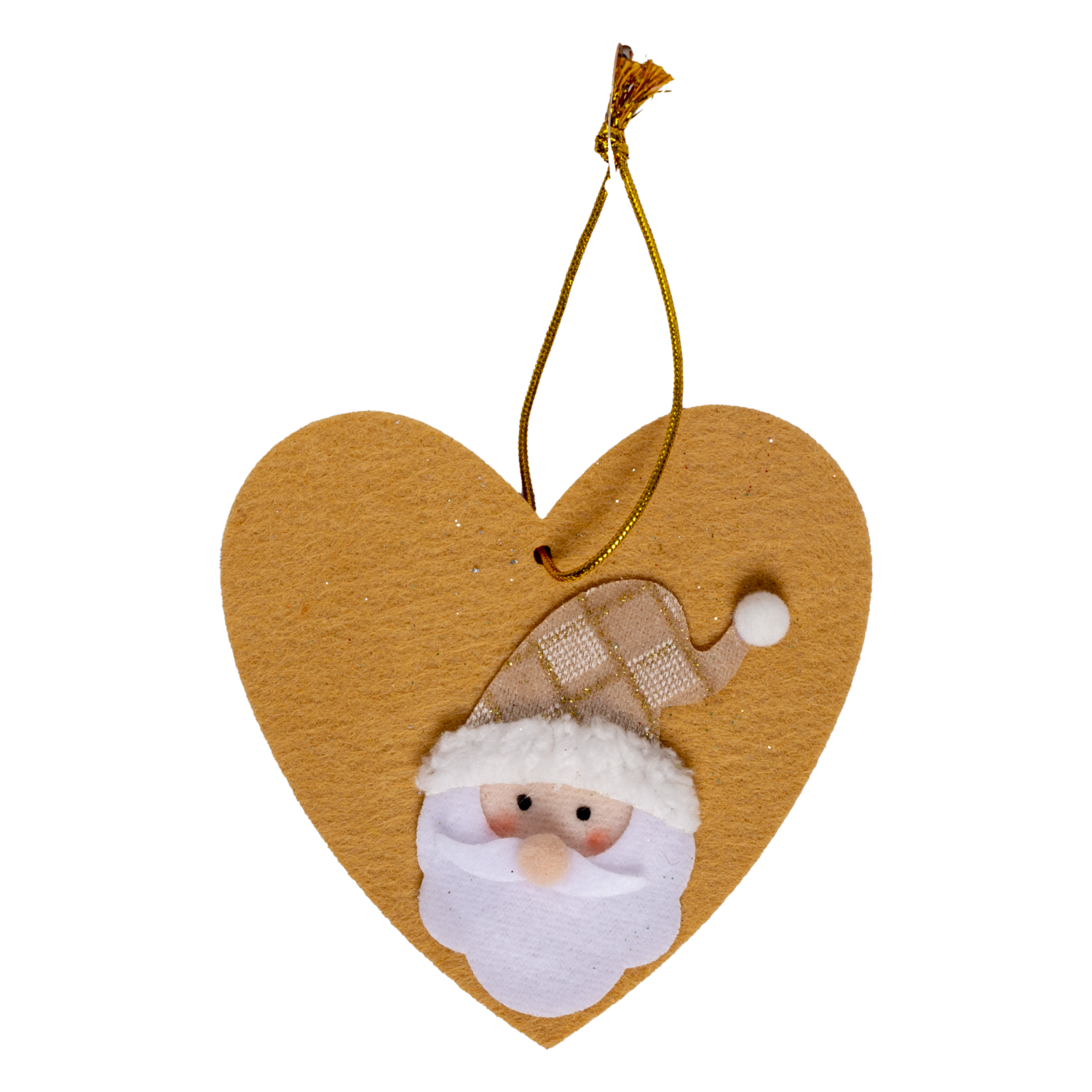 Colgante Navideño Diseño Corazón Papá Noel Naranja JOY 12,5 Cm