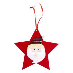 Colgante Navideño Estrella Roja Papa Noel JOY 12.5 CM