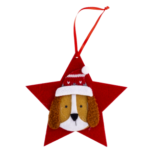 Adorno Navideño Colgante Diseño Estrella y Cachorro JOY 12,5 m