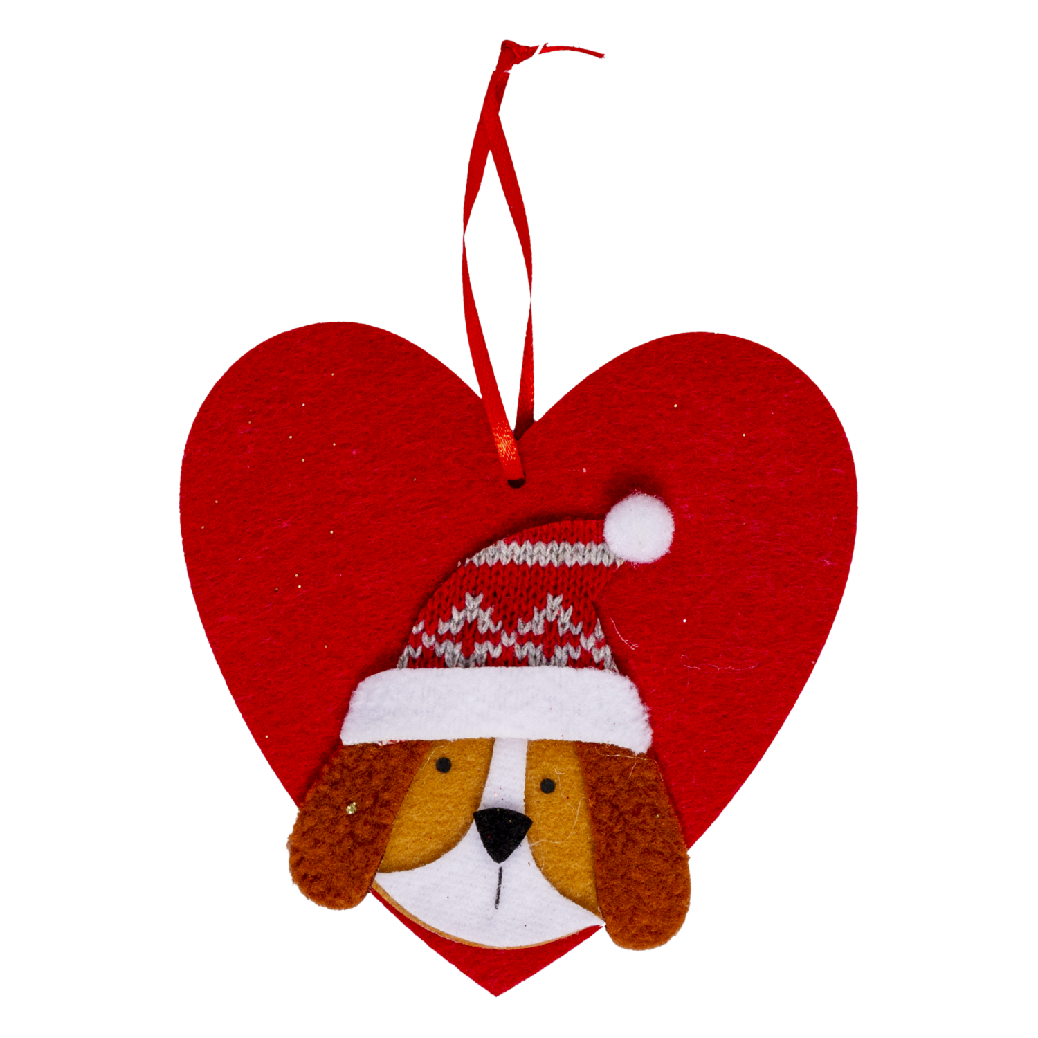 Colgante Navideño Diseño Corazón Cachorro Rojo JOY 12,5 Cm