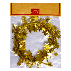 Guirnalda Estrellas De Navidad Dorado JOY 3 M