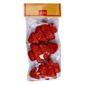 Colgante Árbol De Navidad Rojo Set JOY 3 Piezas