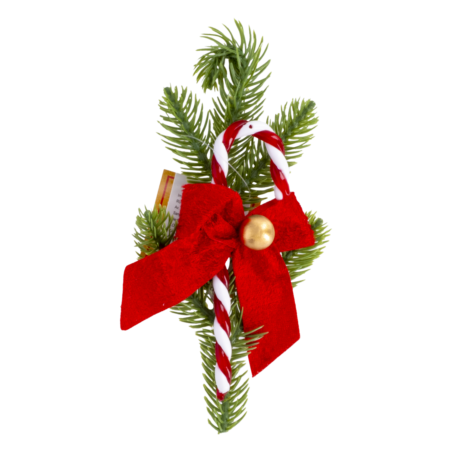 Adorno Navideño Decorativo Para Mesa Diseño Bastón De Caramelo JOY 20 Cm