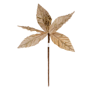 Flor Artificial Poinsettia Escarchada JOY 19 Cm