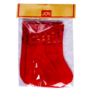 Adorno Botas Navideñas Con Lentejuelas Set JOY 2 Piezas