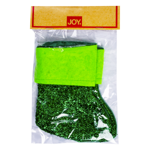 Adorno Botas Navideñas Escarcha Verde Set JOY 2 Piezas