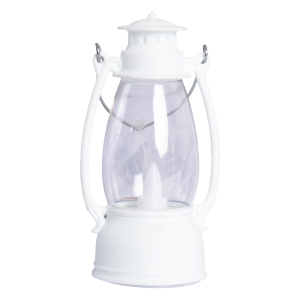 Farol Con Luz Diseño Figura Navideña Blanco JOY 4,3 X 9,5 Cm