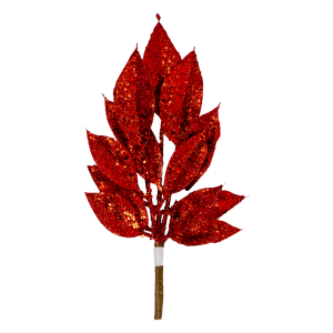 Pick Navideño Hojas Rojo JOY 20 Cm