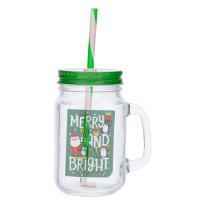 Jarro Diseño Cristal Con Sorbete Navidad Verde JOY 1 Pieza