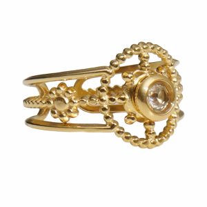 Anillo Acero Inoxidable Tallas Surtidas Con Brillo Dorado TECNO STEEL 1 Pieza