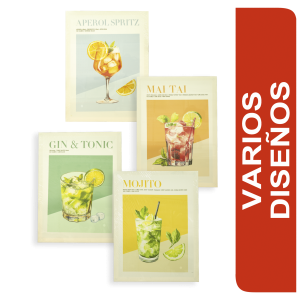 Cuadro Decorativo Diseño Surtido Cocteles FUZHOU BESTONE COLLECTION 30X40 Cm