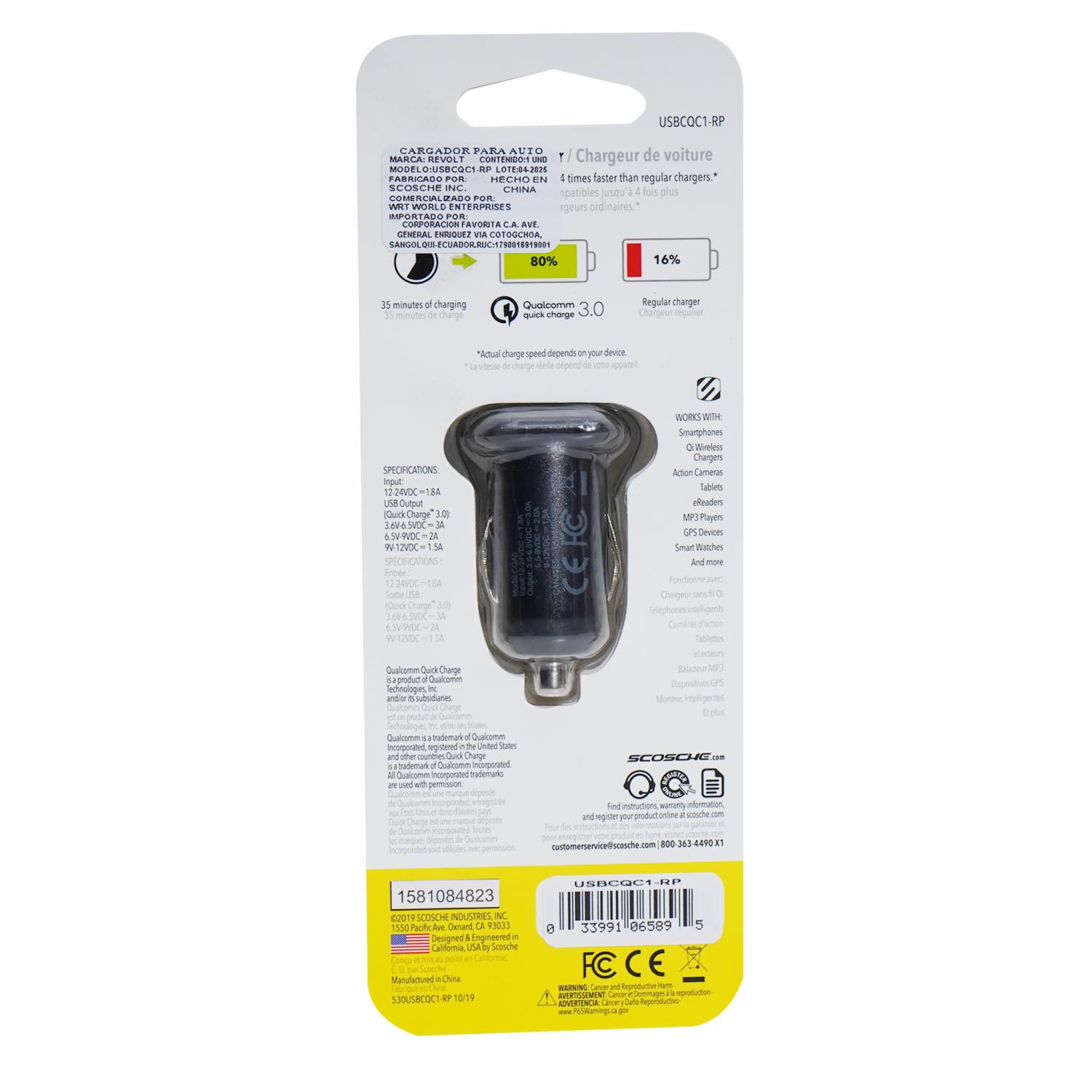 Cargador USB Para Auto SCOSCHE 18 A - Image 2