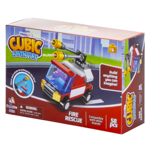 Bloques De Armar Vehículo De Rescate CUBIC ADVENTURE 58 Piezas