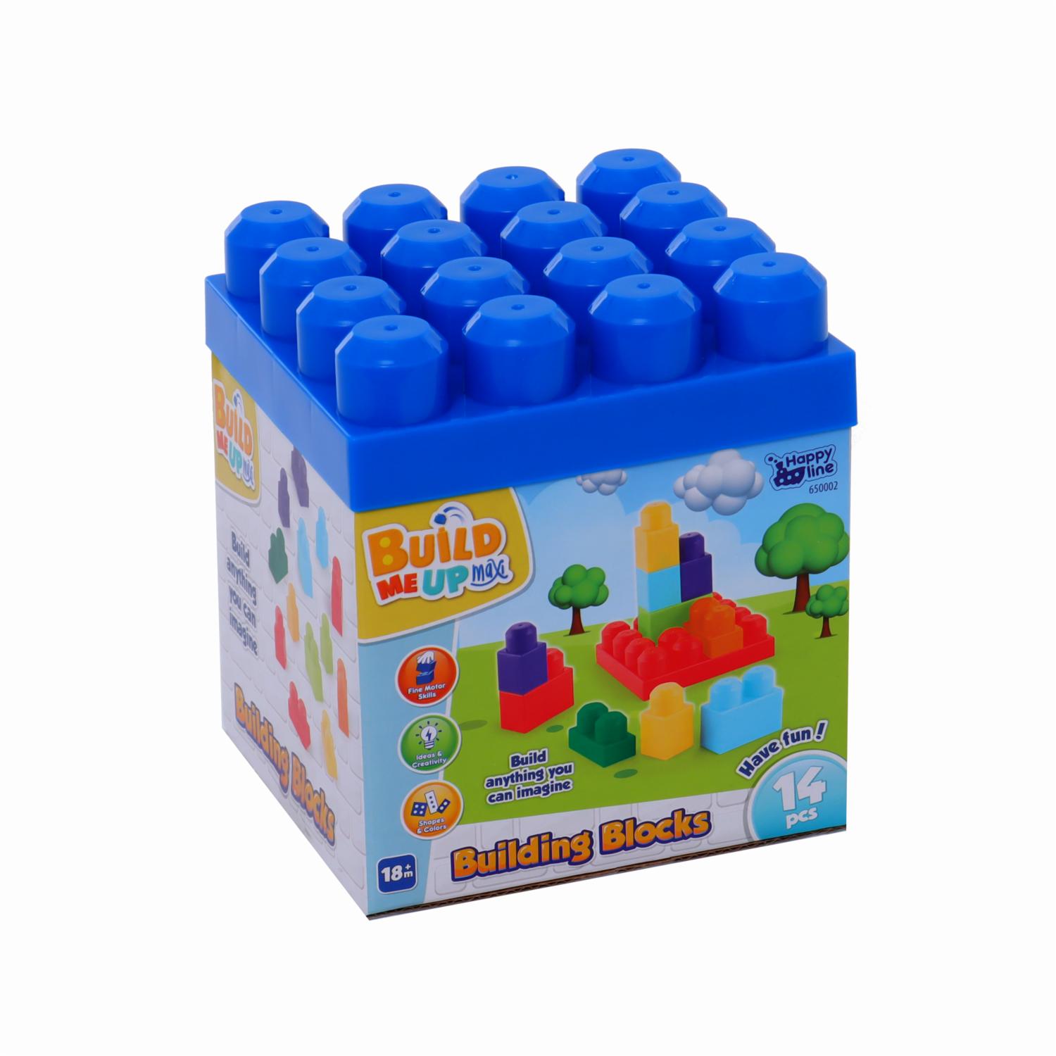 Bloques De Armar En Caja BUILD ME UP MAXI 14 Piezas