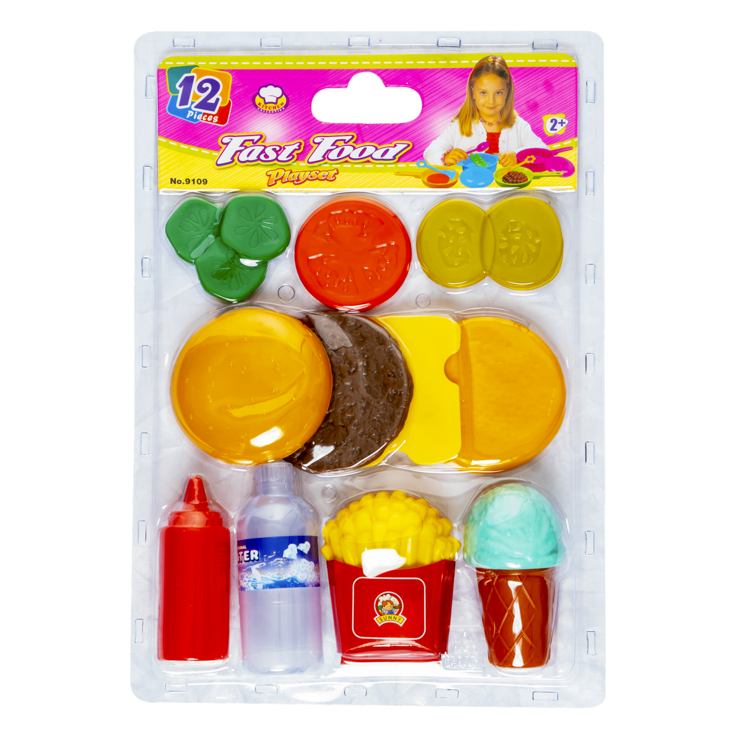 Set De Juego Comida Rápida KITCHEN COLLECTION 12 Piezas