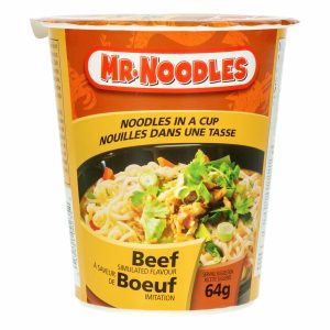Fideos Instantáneos En Copa Sabor A Carne MR. NOODLES 64 G