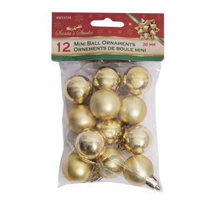 Bombillos Navideños Dorados Mini 30 Mm LPS X 12 Uds