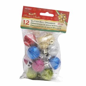 Bombillos Navideños Esferas Escarchadas Con Cordón LPS 12X30 MM