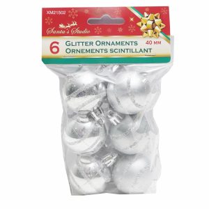 Bombillos Navideños Escarchado Mate Brillantes LPS 6x40 MM