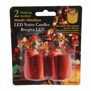 Velas Led Rojas LPS 2 Uds