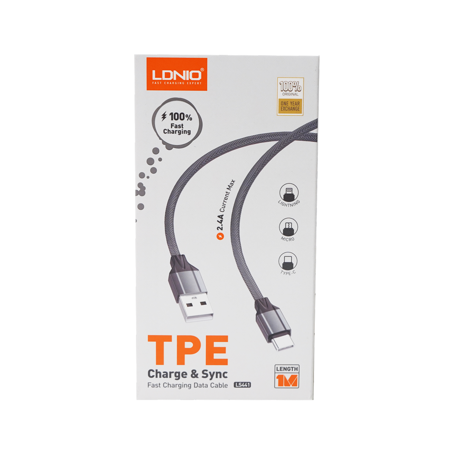 Cable Tipo-C 2.4A LDNIO 1 Metro