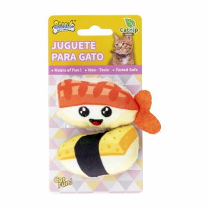 Juguete De Gato Diseño Rollo De Sushi Felpa SOLEIL 1 Pieza