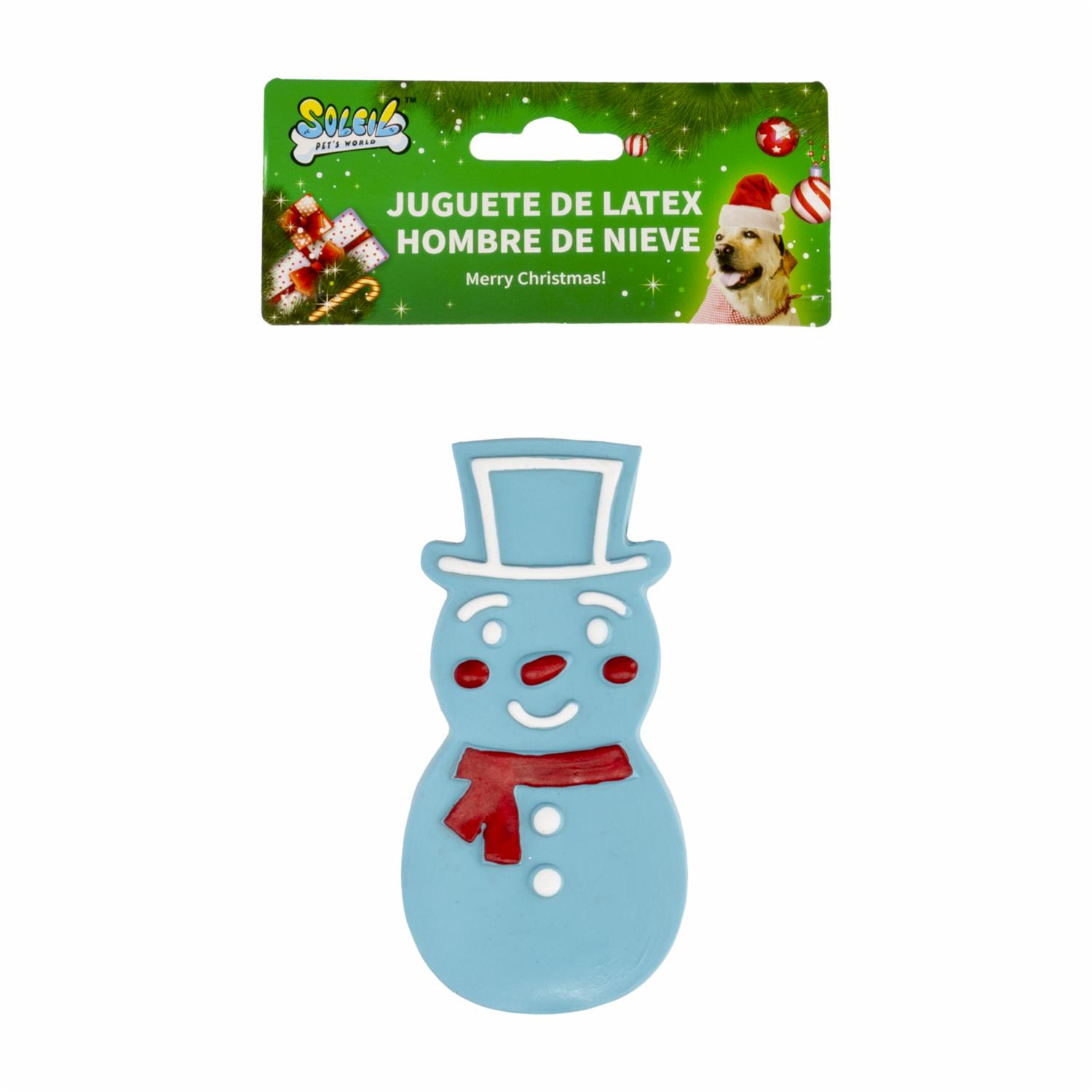 Juguete De Perro Hombre De Nieve De Látex SOLEIL 1 Pieza