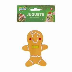 Juguete De Perro Galleta Jengibre De Látex SOLEIL 1 Pieza