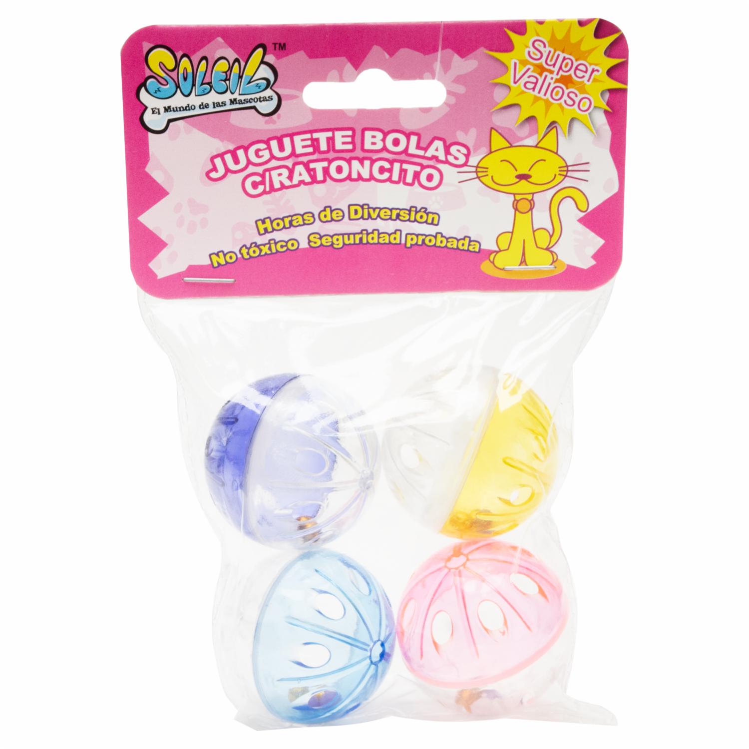 Juguete Para Mascota De Bolas Con Ratoncito SOLEIL Pequeño