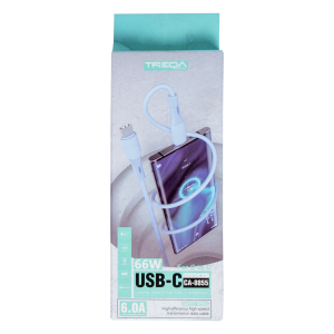 Cable Cargador Y De Transferencia Usb-C Modelo CA-8855 TREQA 66 W