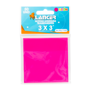 Notas Adhesivas Transparente Color Rosado LANCER Unidad