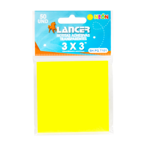 Notas Adhesivas Transparente Color Amarillo LANCER Unidad