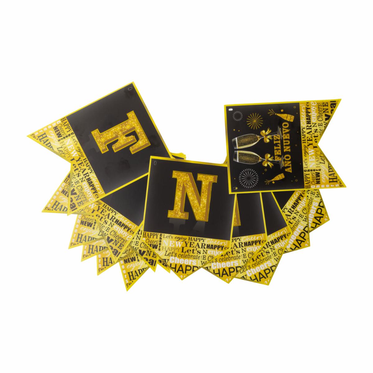 Guirnalda Feliz Año Nuevo IMPORTADORA CUMPLEAÑOS Unidad - Image 2