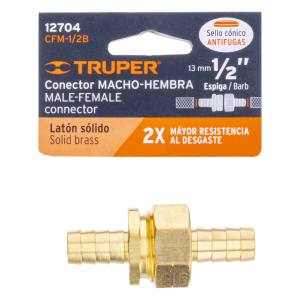 Unión De Bronce Para Manguera 44593 TRUPER Unidad